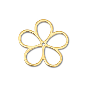 Metaal bedels DQ flower Goud (nikkelvrij)