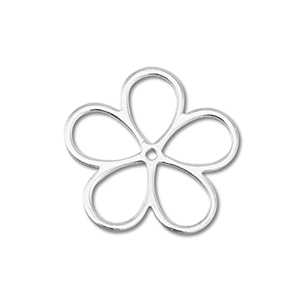 Metaal bedels DQ flower Antiek zilver (nikkelvrij)