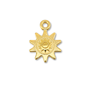 Metaal bedels DQ sun Goud (nikkelvrij)