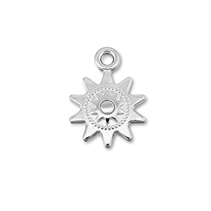 Metaal bedels DQ sun Antiek zilver (nikkelvrij)