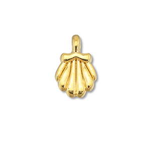 Metaal bedels DQ shell Goud (nikkelvrij)