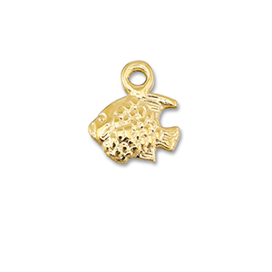 Metaal bedels DQ fish Goud (nikkelvrij)