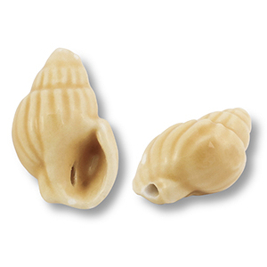 Keramiek kraal whelk Vanilla yellow