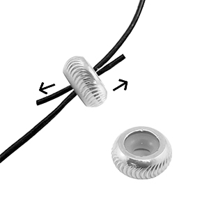 Benodigdheden van Stainless steel Roestvrij staal (RVS) bead stopper with motif 8mm Silver