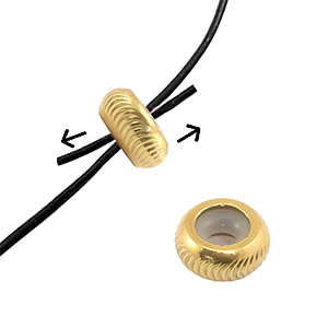 Benodigdheden van Stainless steel Roestvrij staal (RVS) bead stopper with motif 6mm Gold
