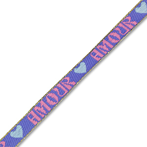 BY31&reg; Tekstlint "Amour" Lavender blue-pink-light blue-gold