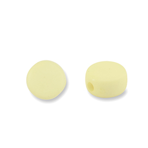 Kralen acryl disc Vanilla yellow