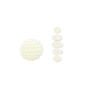 Kralen parel-look acryl Off white