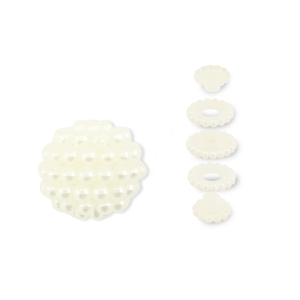 Kralen parel-look acryl Off white