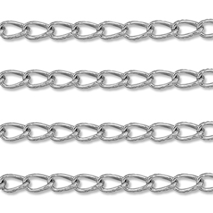 Benodigdheden van Stainless steel Roestvrij staal (RVS) jasseron schakel oval Silver