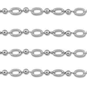 Benodigdheden van Stainless steel Roestvrij staal (RVS) jasseron oval with ball Silver