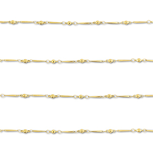 Benodigdheden van Stainless steel Roestvrij staal (RVS) jasseron rod with ball Gold