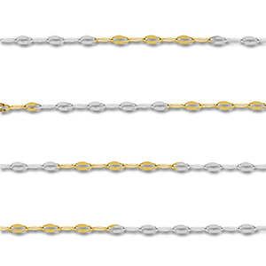 Benodigdheden van Stainless steel Roestvrij staal (RVS) jasseron ankerketting Gold-silver