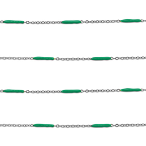Benodigdheden van Stainless steel Roestvrij staal (RVS) jasseron with rod Silver-green