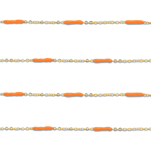 Benodigdheden van Stainless steel Roestvrij staal (RVS) jasseron with rod Gold-orange