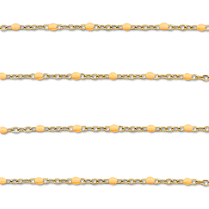 Benodigdheden van Stainless steel Roestvrij staal (RVS) jasseron 1mm Gold-peach orange