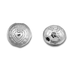 Kralen van Stainless steel Roestvrij staal (RVS) round Silver