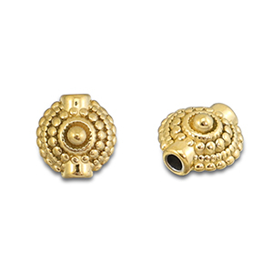 Kralen van Stainless steel Roestvrij staal (RVS) dots Gold
