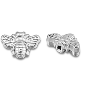 Kralen van Stainless steel Roestvrij staal (RVS) bee Silver