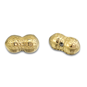 Kralen van Stainless steel Roestvrij staal (RVS) peanut Gold