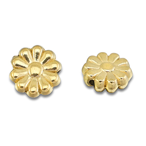 Kralen van Stainless steel Roestvrij staal (RVS) flower Gold
