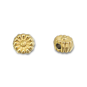 Kralen van Stainless steel Roestvrij staal (RVS) flower Gold