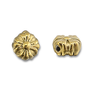 Kralen van Stainless steel Roestvrij staal (RVS) flower Gold