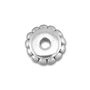 Kralen van Stainless steel Roestvrij staal (RVS) spacer 7mm Silver