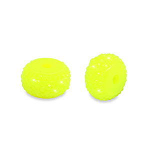 Kralen van resin rondellen 6mm Neon yellow