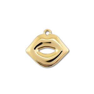 Bedels van Stainless steel Roestvrij staal (RVS) kiss Gold