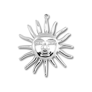 Bedels van Stainless steel Roestvrij staal (RVS) sun Silver