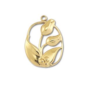 Bedels van Stainless steel Roestvrij staal (RVS) tulips Gold