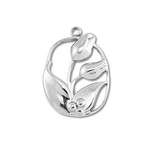 Bedels van Stainless steel Roestvrij staal (RVS) tulips Silver