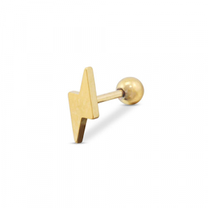 Oorpiercing van Stainless steel Roestvrij staal (RVS) thunder Gold