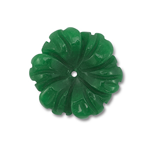 Kralen natuursteen kwarts flower Dark green