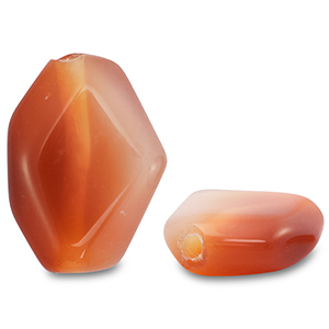 Kralen natuursteen agaat irregular Orange-beige