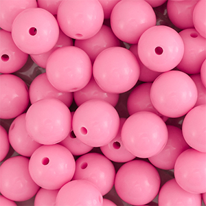 16 mm kralen van DQ acryl Pink