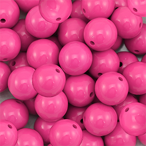 16 mm kralen van DQ acryl Magenta pink