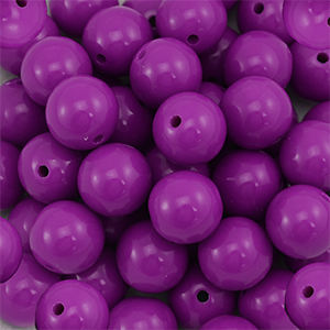 14 mm kralen van DQ acryl Magenta purple