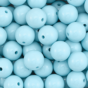 14 mm kralen van DQ acryl Pastel blue