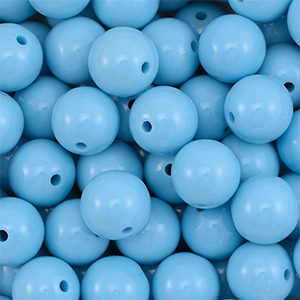 18 mm kralen van DQ acryl Blue