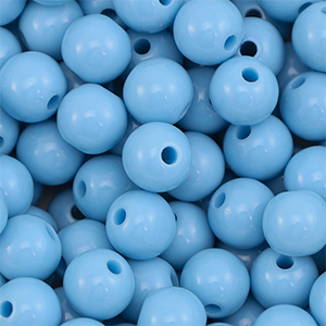10 mm kralen van DQ acryl Blue
