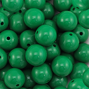 14 mm kralen van DQ acryl Dark green