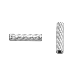 Kralen van Stainless steel Roestvrij staal (RVS) tube 8mm Silver