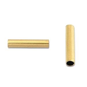 Kralen van Stainless steel Roestvrij staal (RVS) tube 8mm Gold