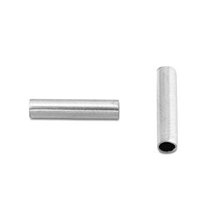 Kralen van Stainless steel Roestvrij staal (RVS) tube 8mm Silver