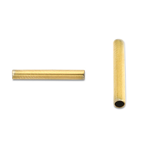 Kralen van Stainless steel Roestvrij staal (RVS) tube 9mm Gold
