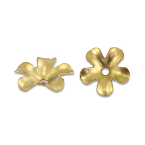 Benodigdheden van Stainless steel Roestvrij staal (RVS) kralenkap flower Gold