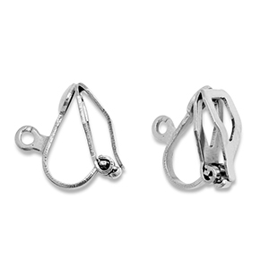 Benodigdheden van Stainless steel Roestvrij staal (RVS) clipoorbellen met oogje Silver