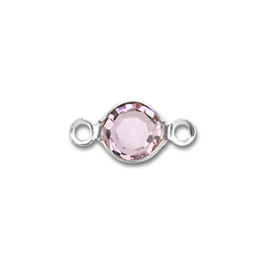 Benodigdheden van Stainless steel Roestvrij staal (RVS) connector round Silver-light pink